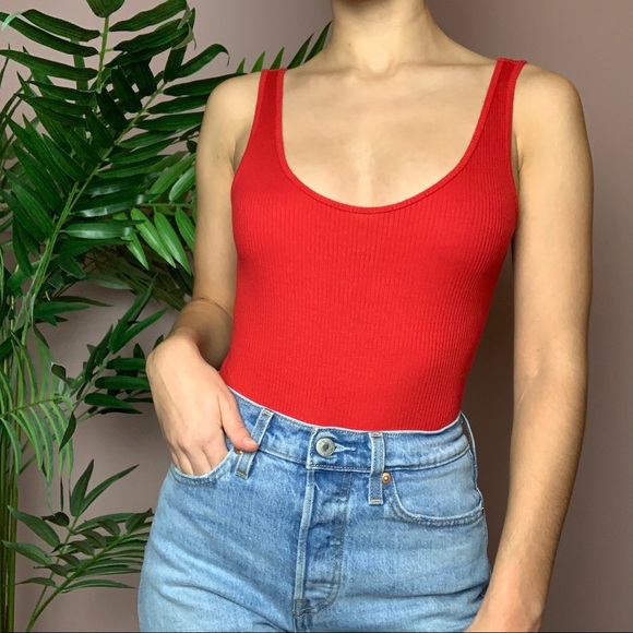 Forever21 Ribbed TANK TOP BODYSUIT - Picture 2 of 10